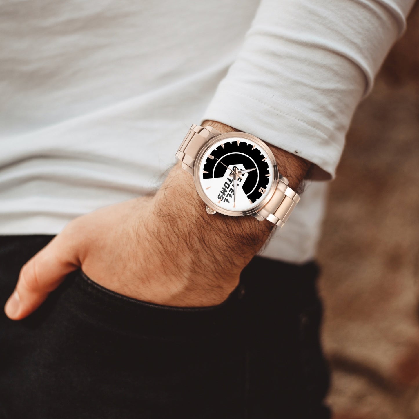 Caswell Customs Steel Strap Automatic Watch