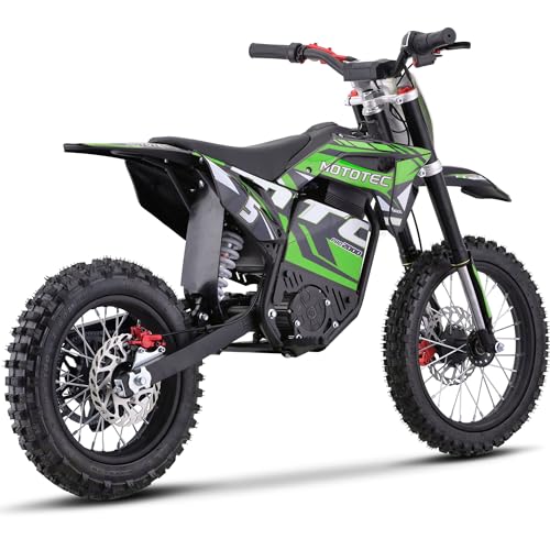 MotoTec 60v Pro Electric Dirt Bike 2000w Lithium Green