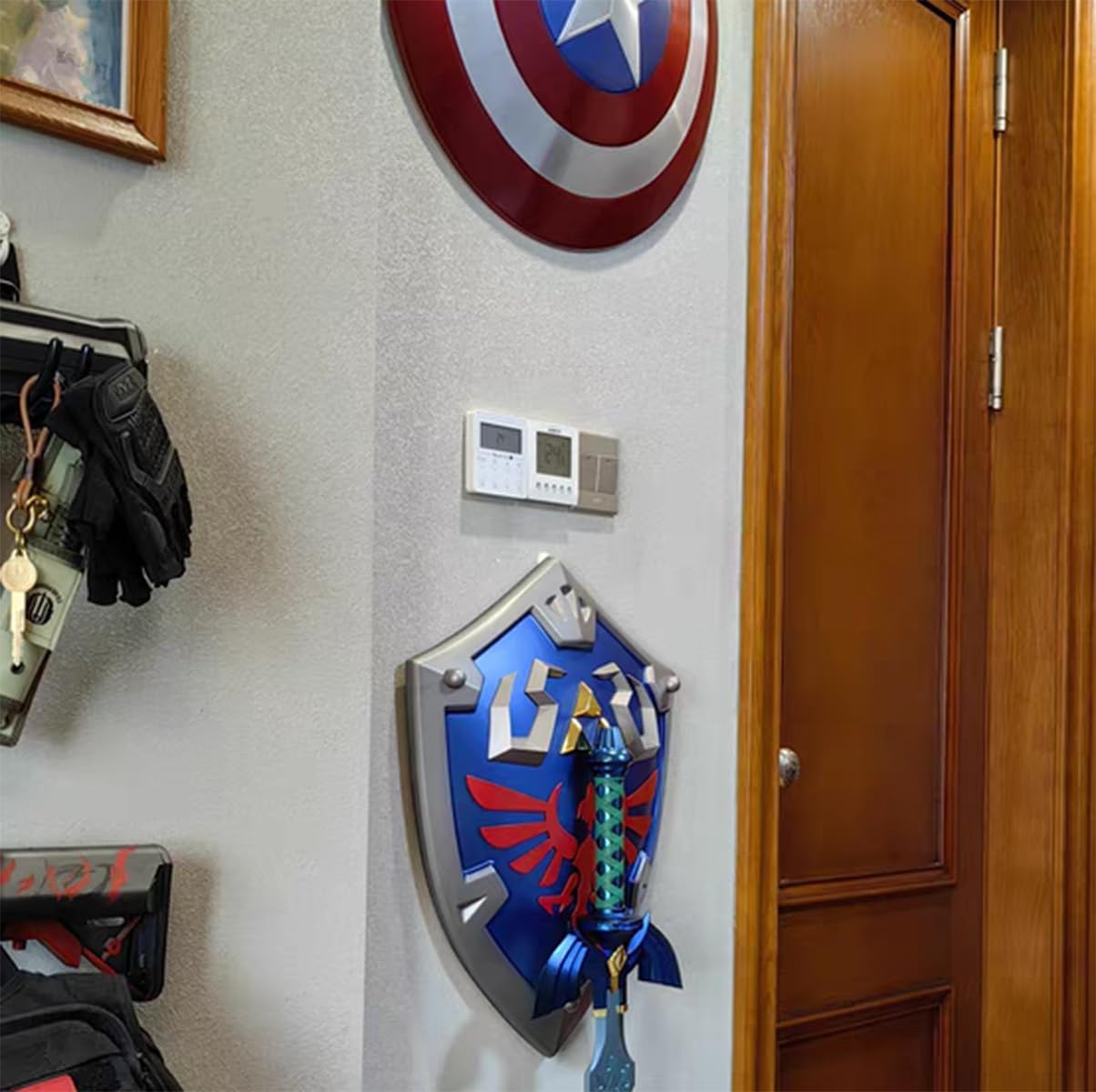 Exclusive 2.0 Edition Rome Elf Shield Real Metal Knight Master Shield Full Size Costume Props Blue