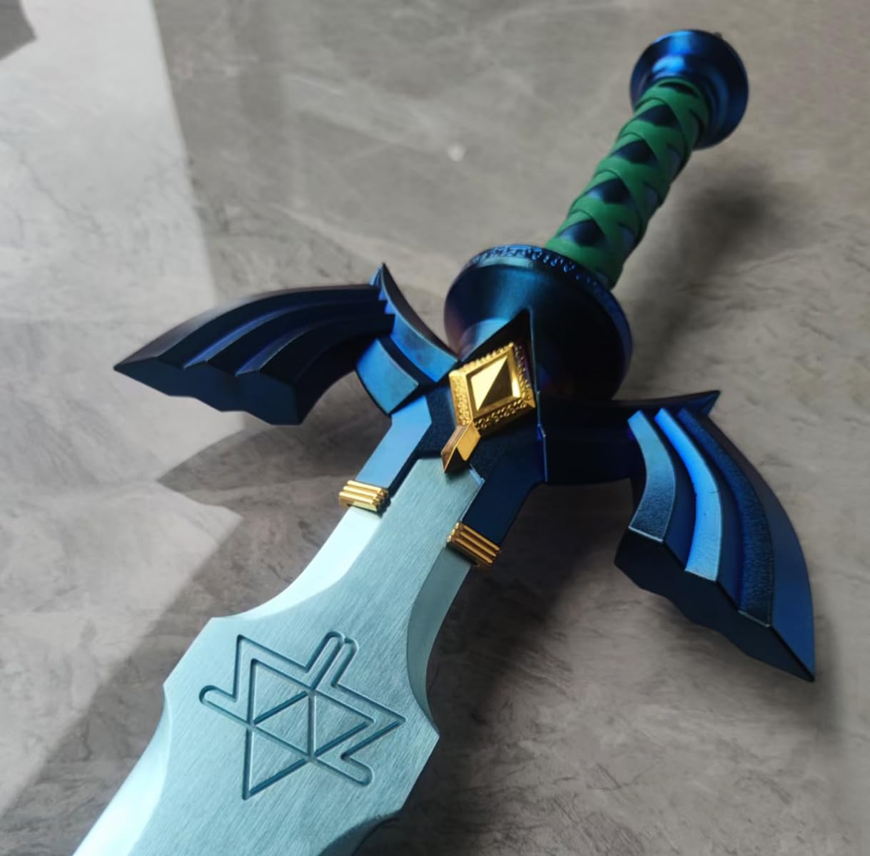 2024 The Kingdom Master Real Sword, 2.0 Edition Metal Skyward Hero’s Swords Full Size Weapon Props Blue