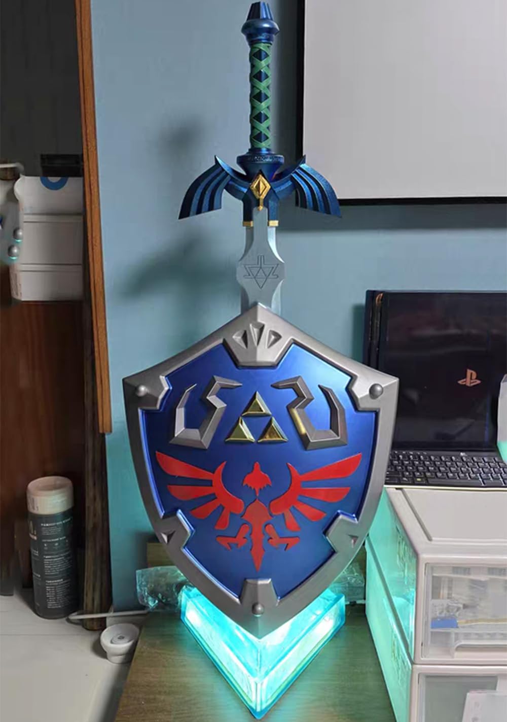 ACBAGI Exclusive Light-up Display Stand Base for Full Size Master Sword and Hylian Shield