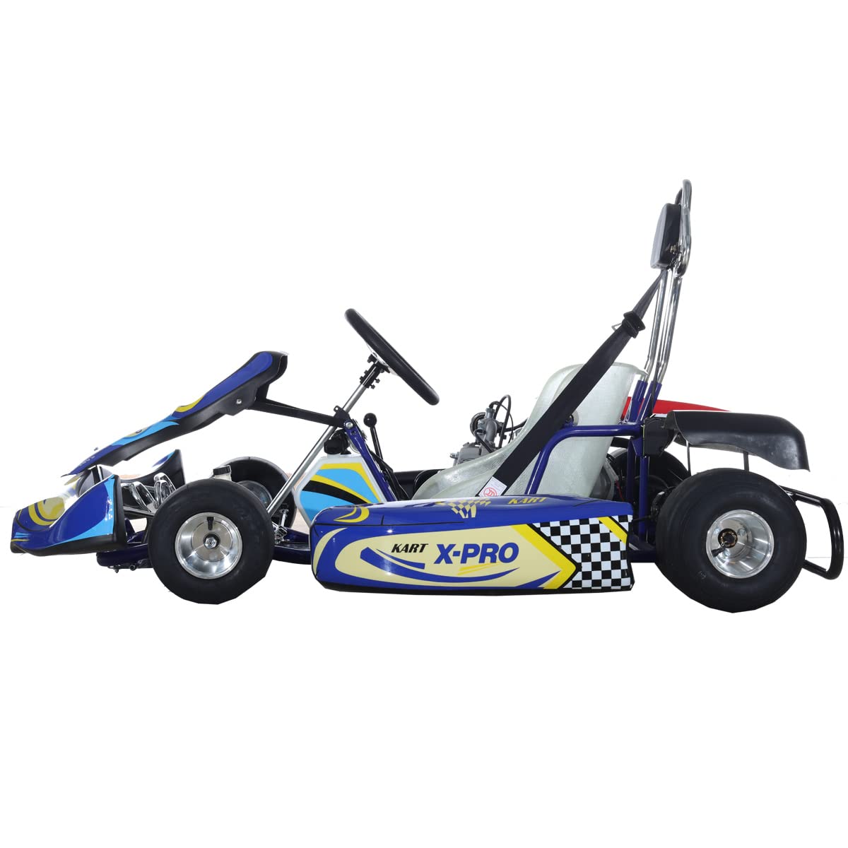 X-PRO Raptor 125cc Zongshen Brand Engine Go Kart Semi-Automatic Transmission w/Reverse,5" Aluminum and Racing Tires! (Blue)