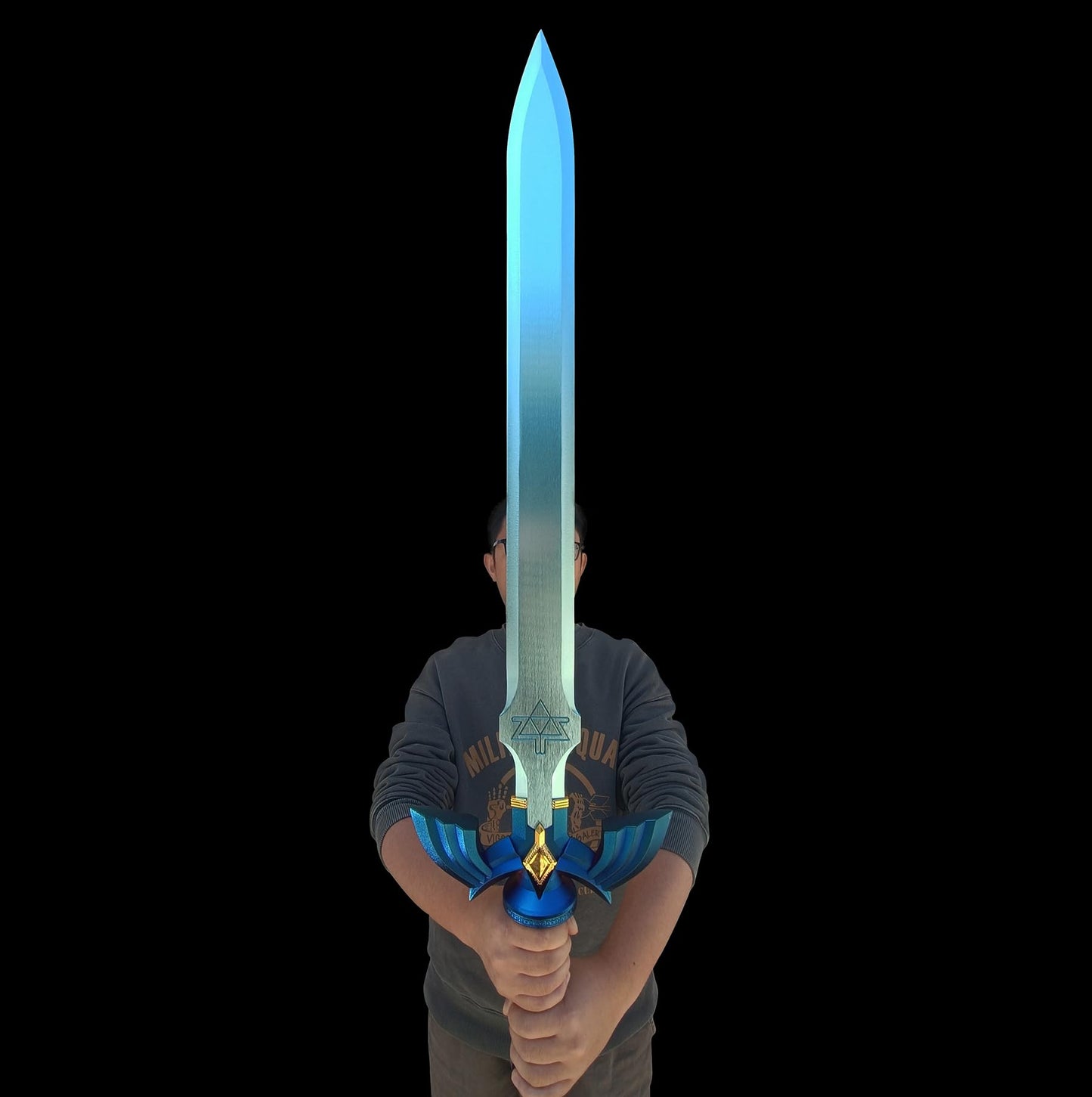 2024 The Kingdom Master Real Sword, 2.0 Edition Metal Skyward Hero’s Swords Full Size Weapon Props Blue