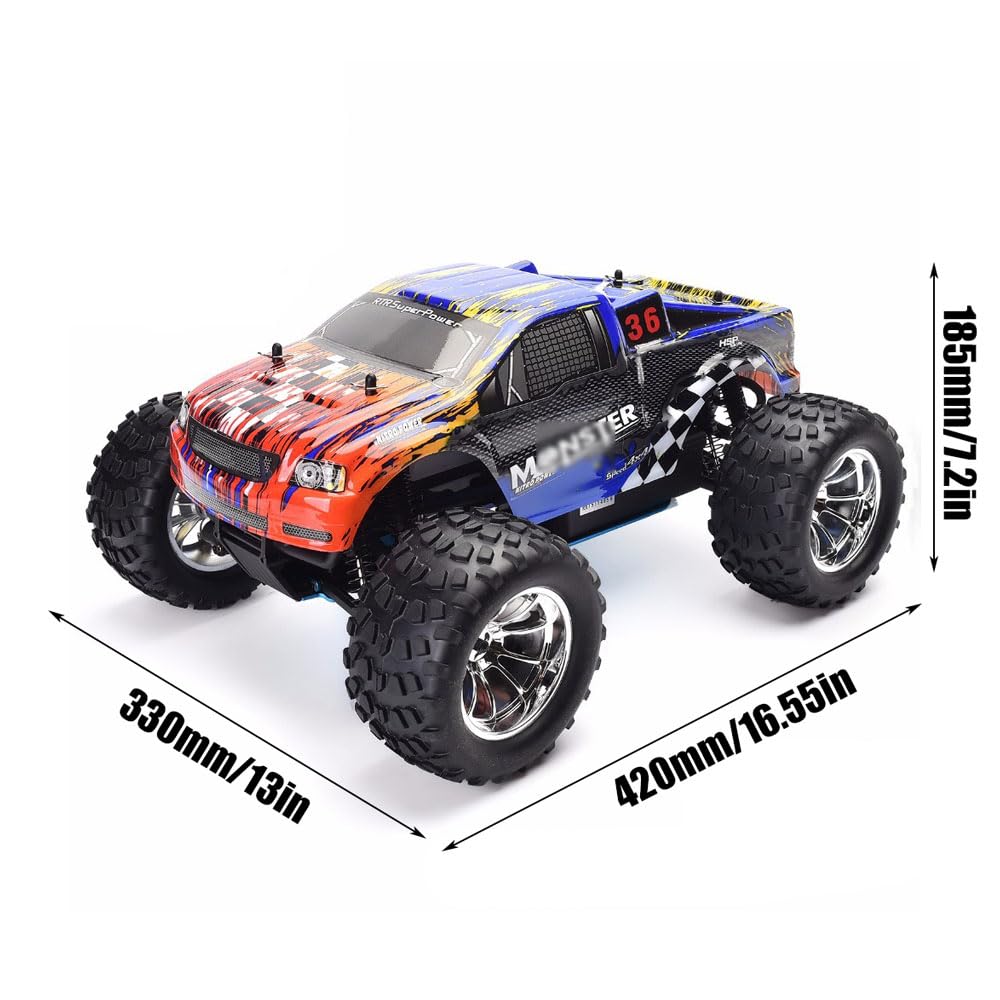 STEDMZ 1/10 Nitro RC Truck for Adult RTR 80KM/H Fast Nitro Gas Power Car High Speed Off Road Climbing Vehicle Gas-Engine 4WD Remote Control Truck Hobby Racing, Oil-Powered Short Course Rally Crawler