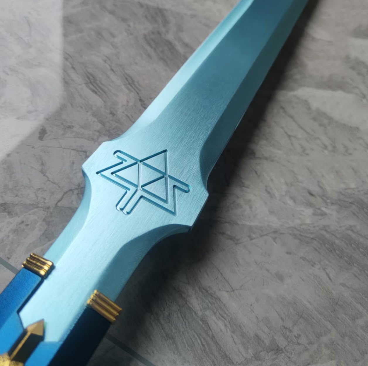2024 The Kingdom Master Real Sword, 2.0 Edition Metal Skyward Hero’s Swords Full Size Weapon Props Blue