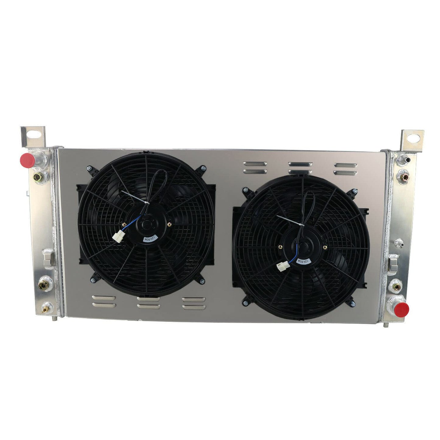 ALLOYWORKS CU2370 34" Core Radiator For 1999-2014 Chevy Silverado 1500 2500 Suburban Tahoe GMC Yukon GMC pickup Sierra 4.8 5.3 6.0L Radiators, 3 Row Full Aluminum Radiator Shroud Fan Relay Kit