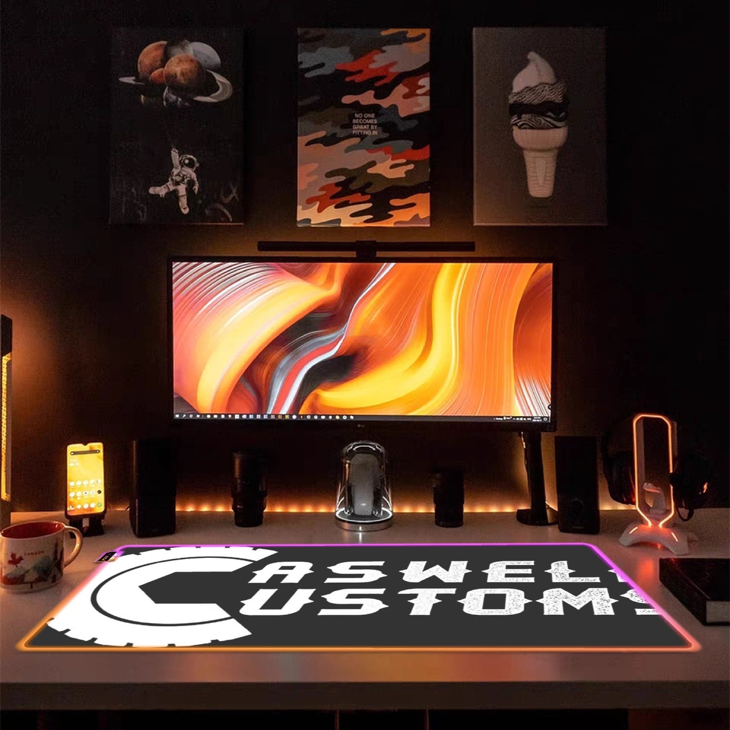 Caswell Customs LED Gaming Mouse Pad