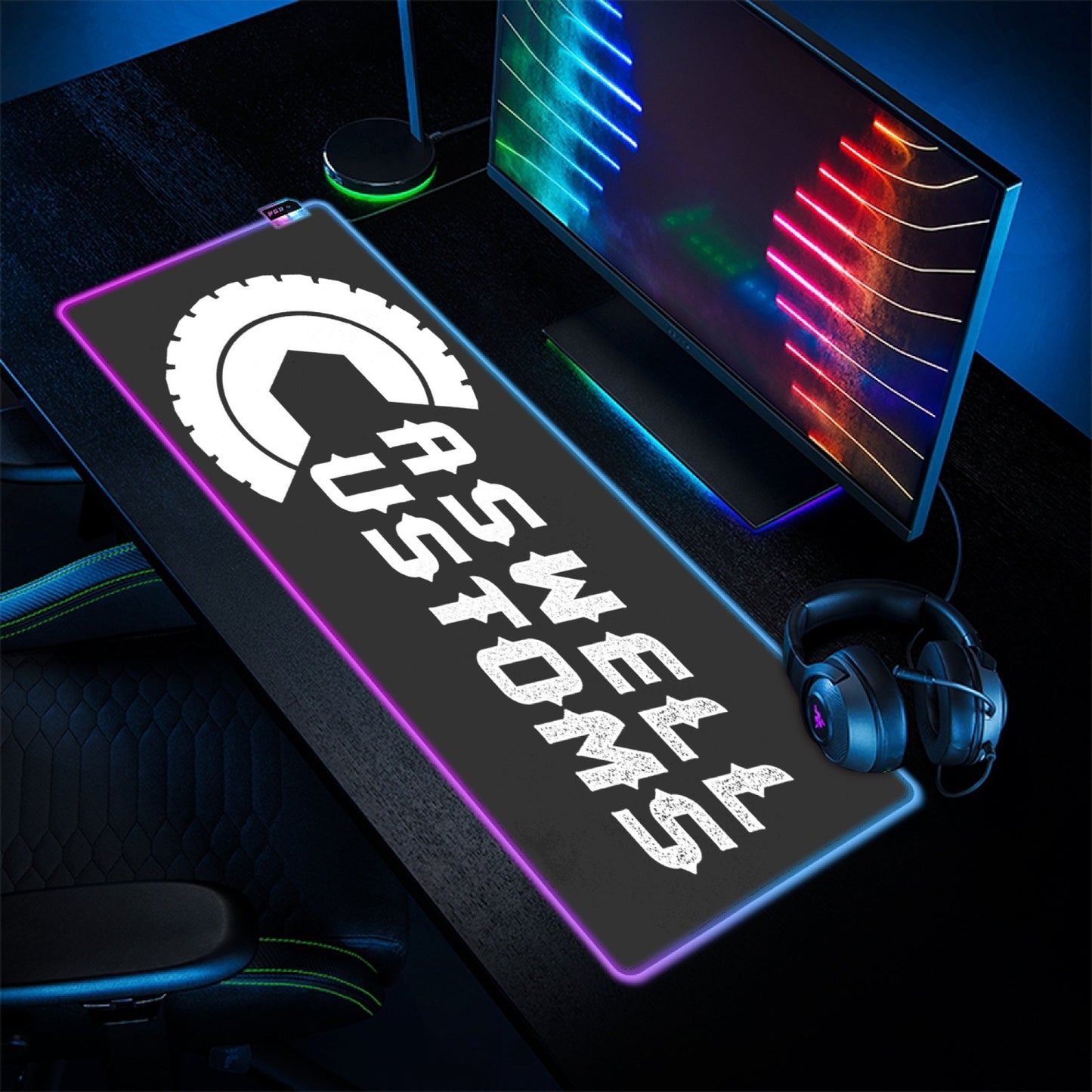 Caswell Customs LED Gaming Mouse Pad