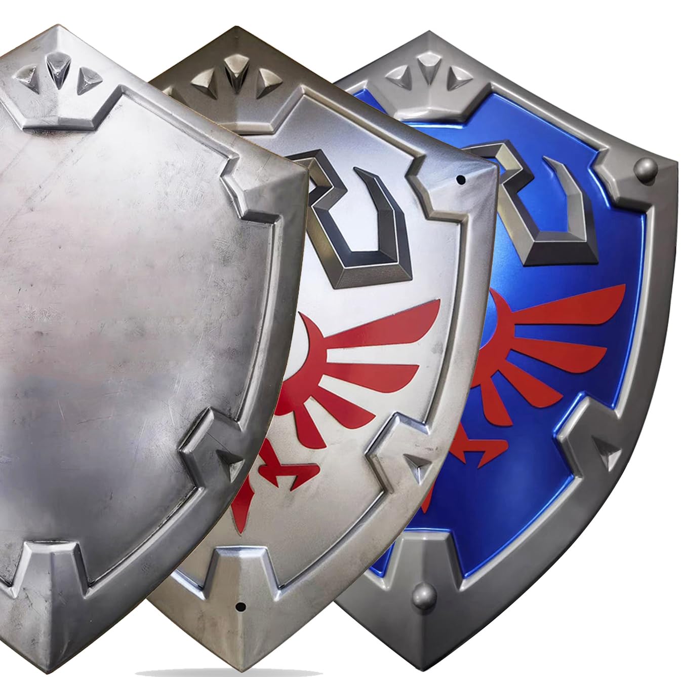 Exclusive 2.0 Edition Rome Elf Shield Real Metal Knight Master Shield Full Size Costume Props Blue