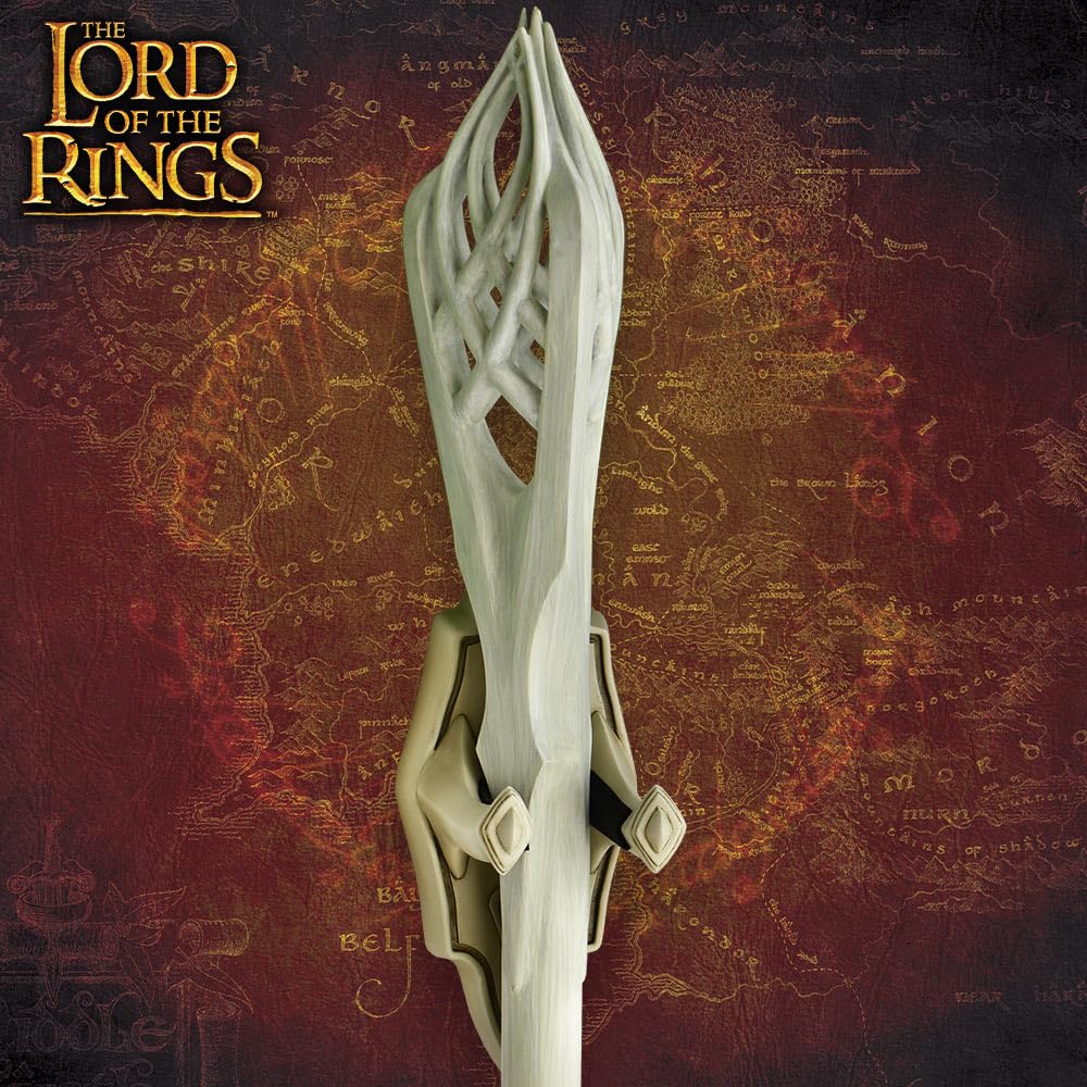 United Cutlery | Lord of The Rings Staff of Gandalf The White | Officially Licensed LOTR Movie Replica | Ethereal Design | Certificate of Authenticity | Display Plaque Included