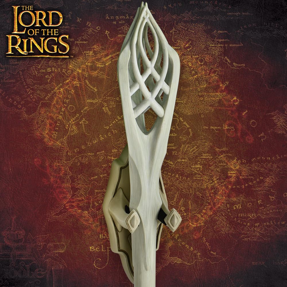 United Cutlery | Lord of The Rings Staff of Gandalf The White | Officially Licensed LOTR Movie Replica | Ethereal Design | Certificate of Authenticity | Display Plaque Included