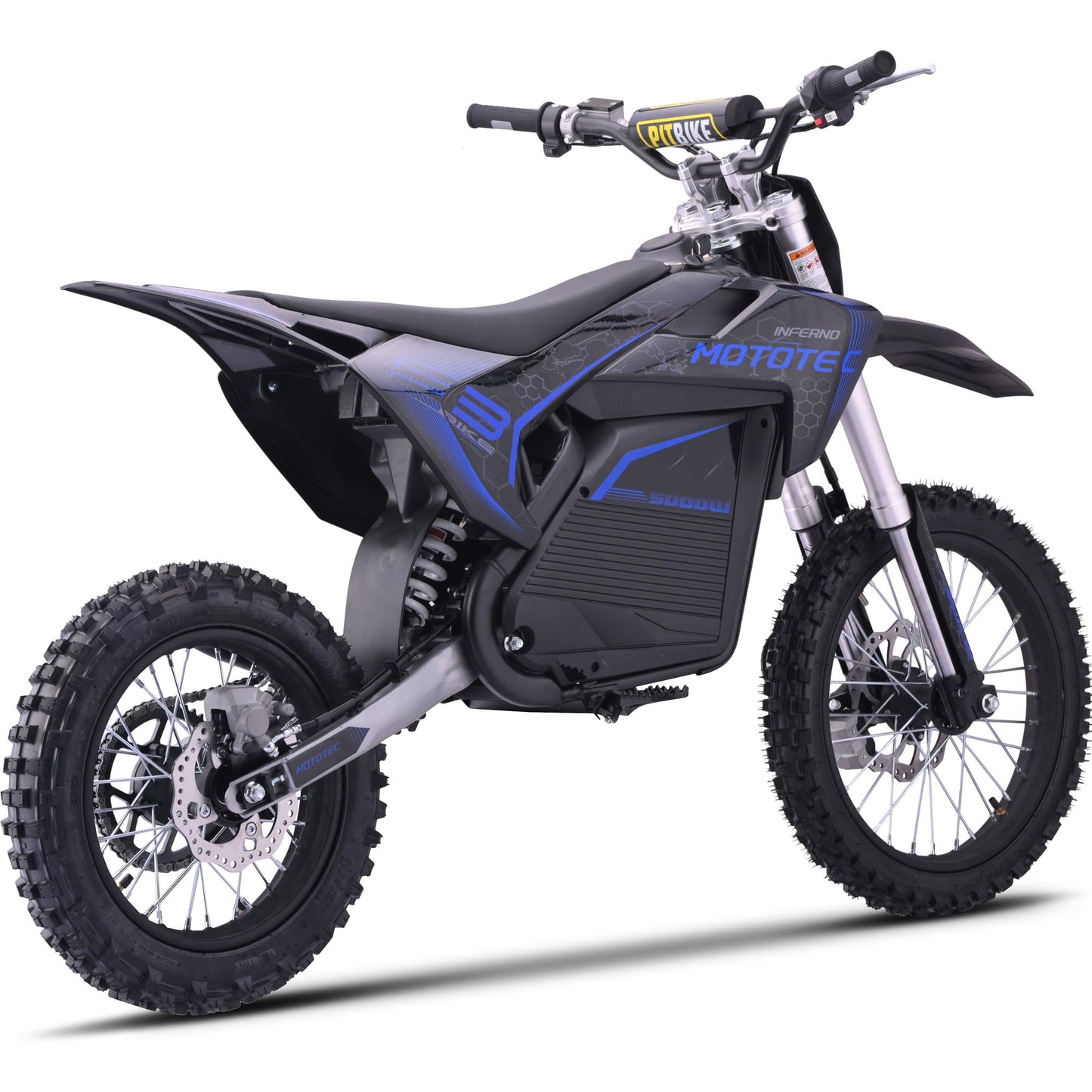 MotoTec 72v Pro Electric Dirt Bike 5000w Lithium Blue