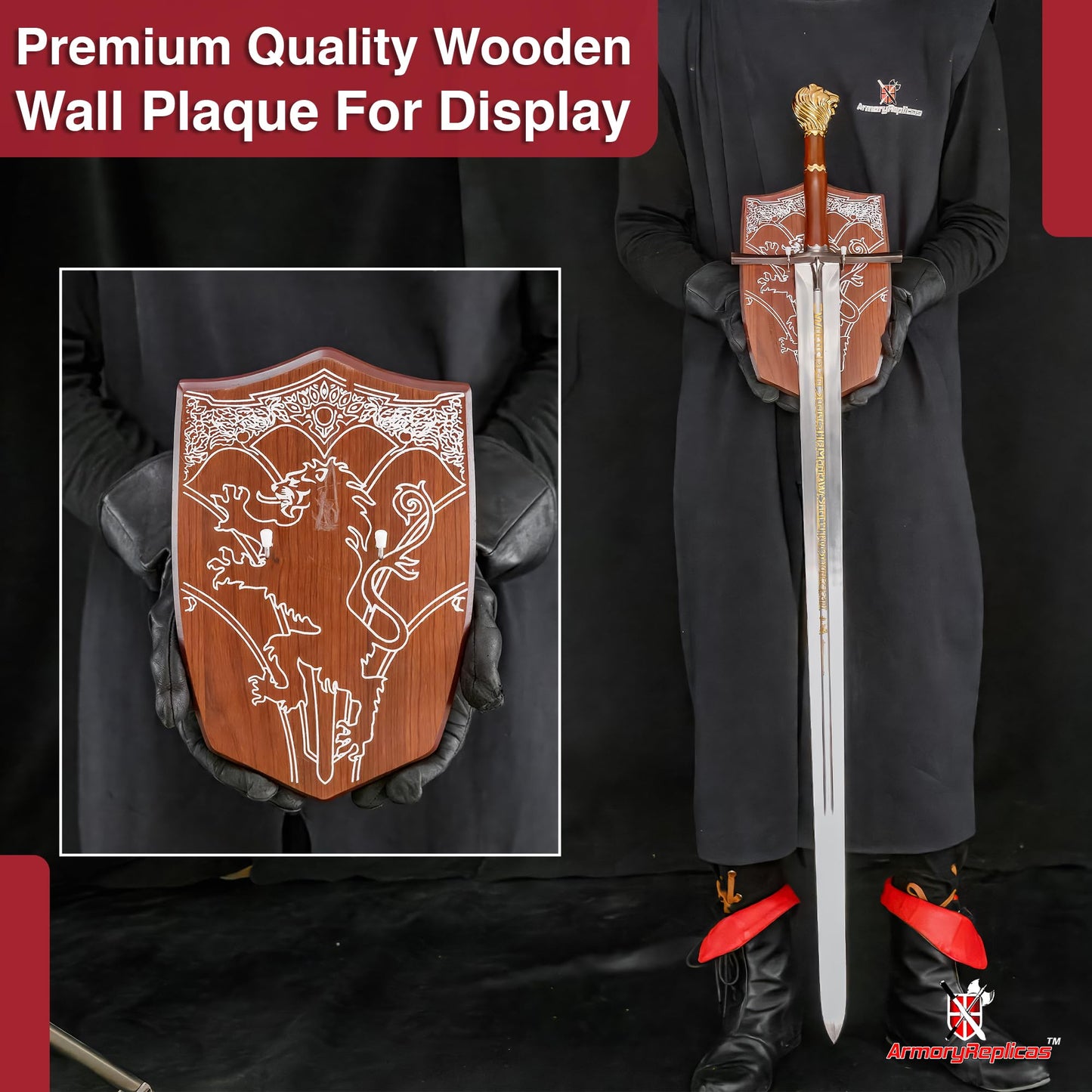 Armory Replicas™ - Chronicles of Narnia Prince Sword Replica - Gold | 45" Sword from The Lion, The Witch and The Wardrobe Movie