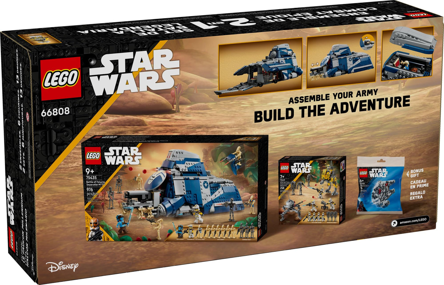 LEGO Star Wars Epic Battle Set Co-Pack - Pretend Play Building Toy for Boys & Girls, Ages 7+ - Includes 13 Droid Figures, 6 Minifigures, & Bonus Gift - Gift for Birthdays - 66808