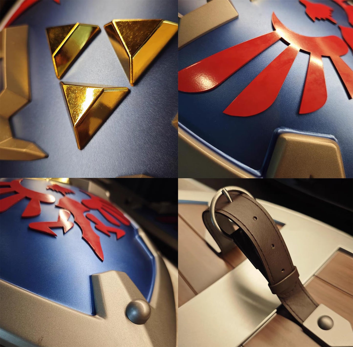 Exclusive 2.0 Edition Rome Elf Shield Real Metal Knight Master Shield Full Size Costume Props Blue