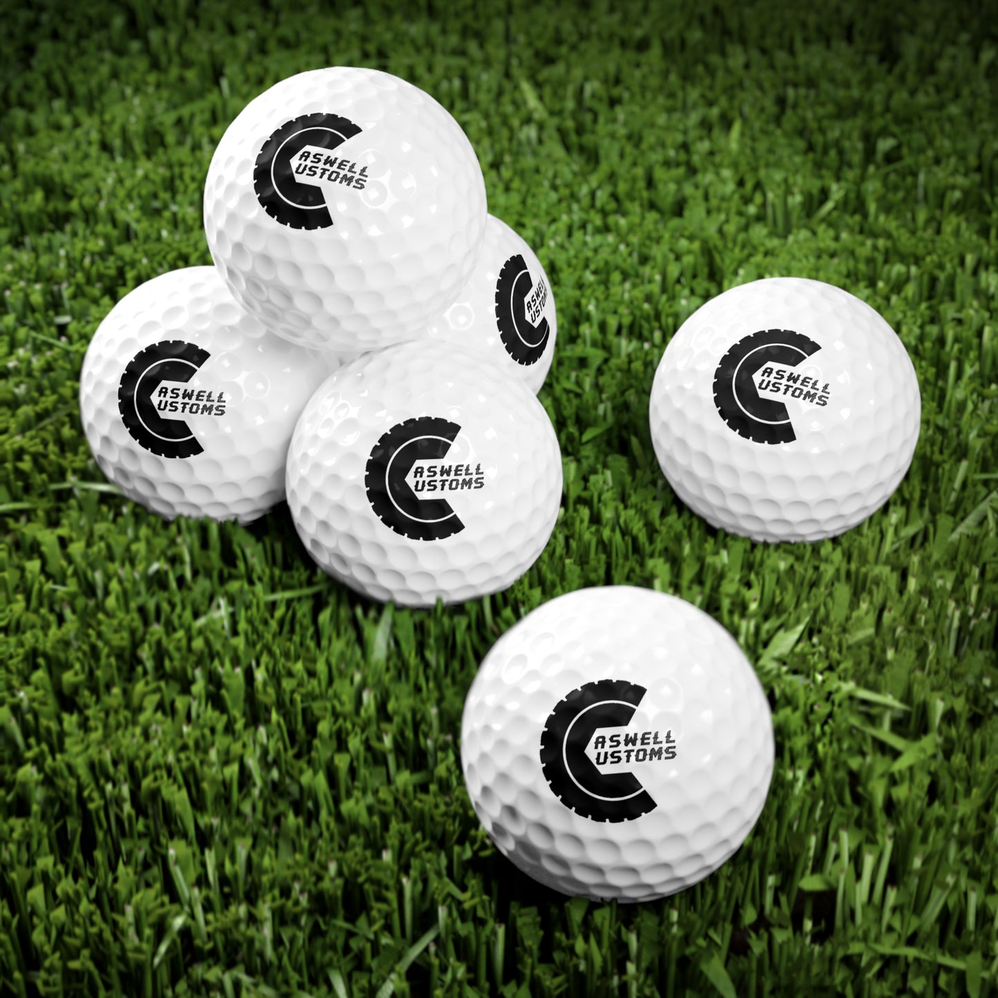 Caswell Custom Golf Balls, 6pcs