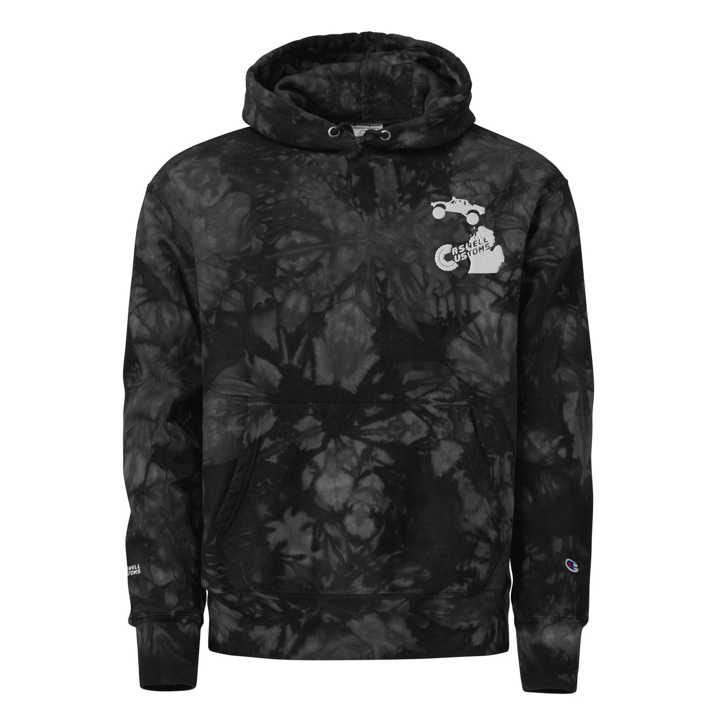 Caswell Customs Champion tie-dye hoodie
