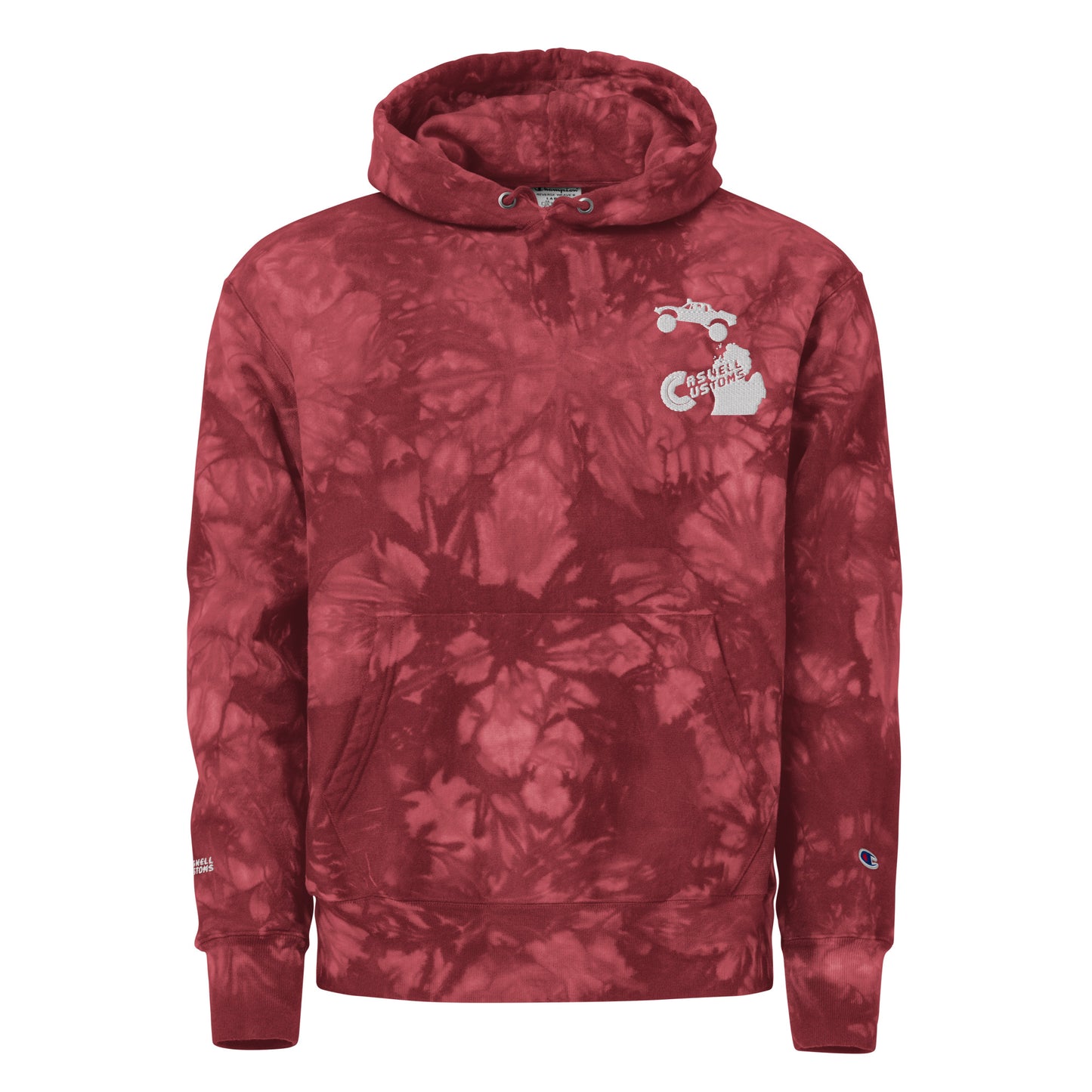 Caswell Customs Champion tie-dye hoodie