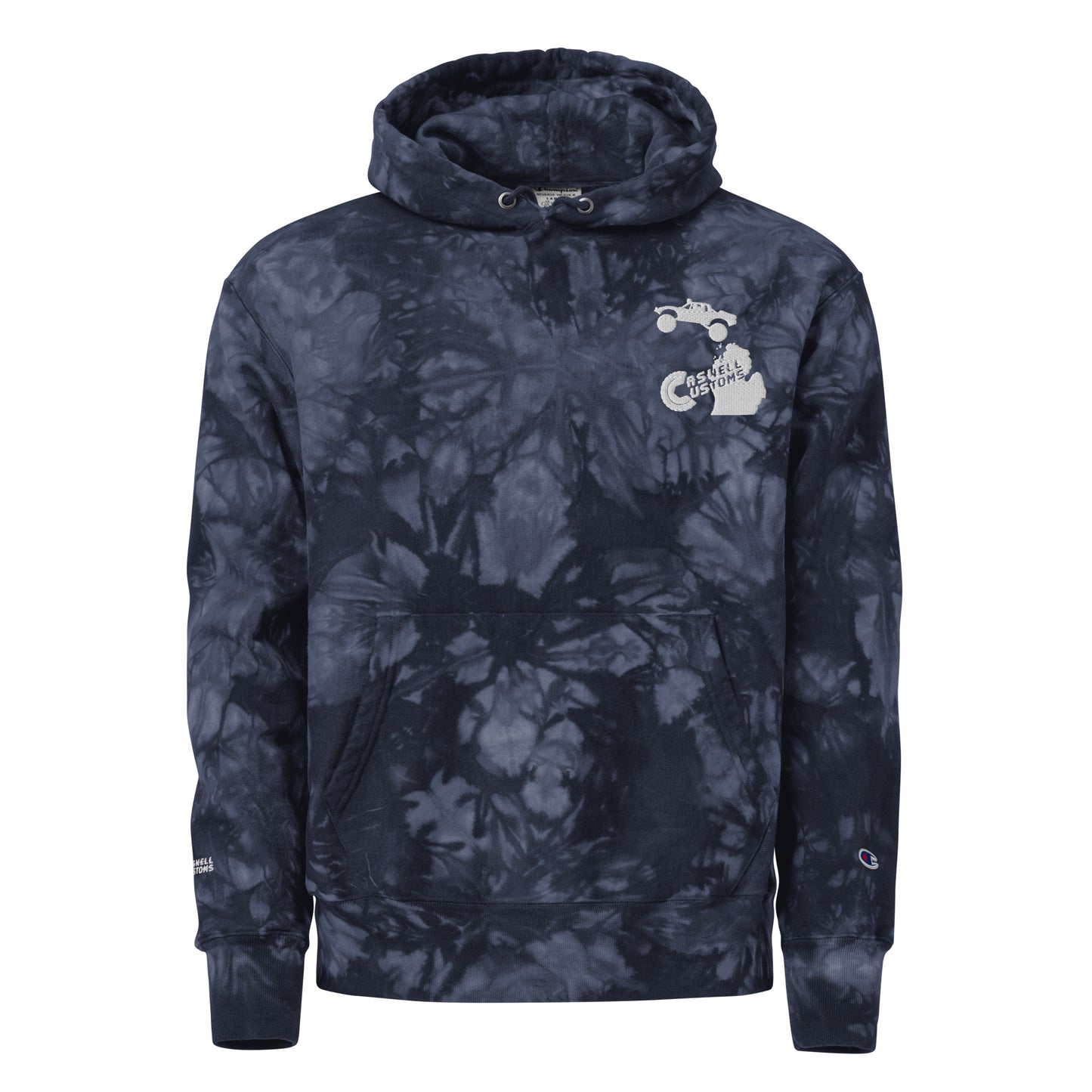 Caswell Customs Champion tie-dye hoodie