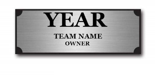 TrophySmack Engraved Name Plate - Customizable Fantasy Football Trophy Champion Award Name Plate (Silver)