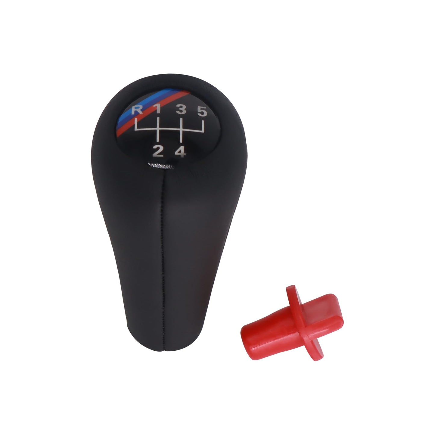 HiSport Gear Shifter Knob,5-Speed Leather Car Stick Shifting Knobs Shifter Lever Compatible with BMW E34 E39 M5 M3 M6 E36 E46 E21 E30 and Most Manual Transmission Vehicle