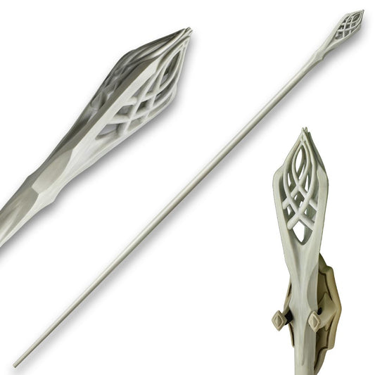 United Cutlery | Lord of The Rings Staff of Gandalf The White | Officially Licensed LOTR Movie Replica | Ethereal Design | Certificate of Authenticity | Display Plaque Included