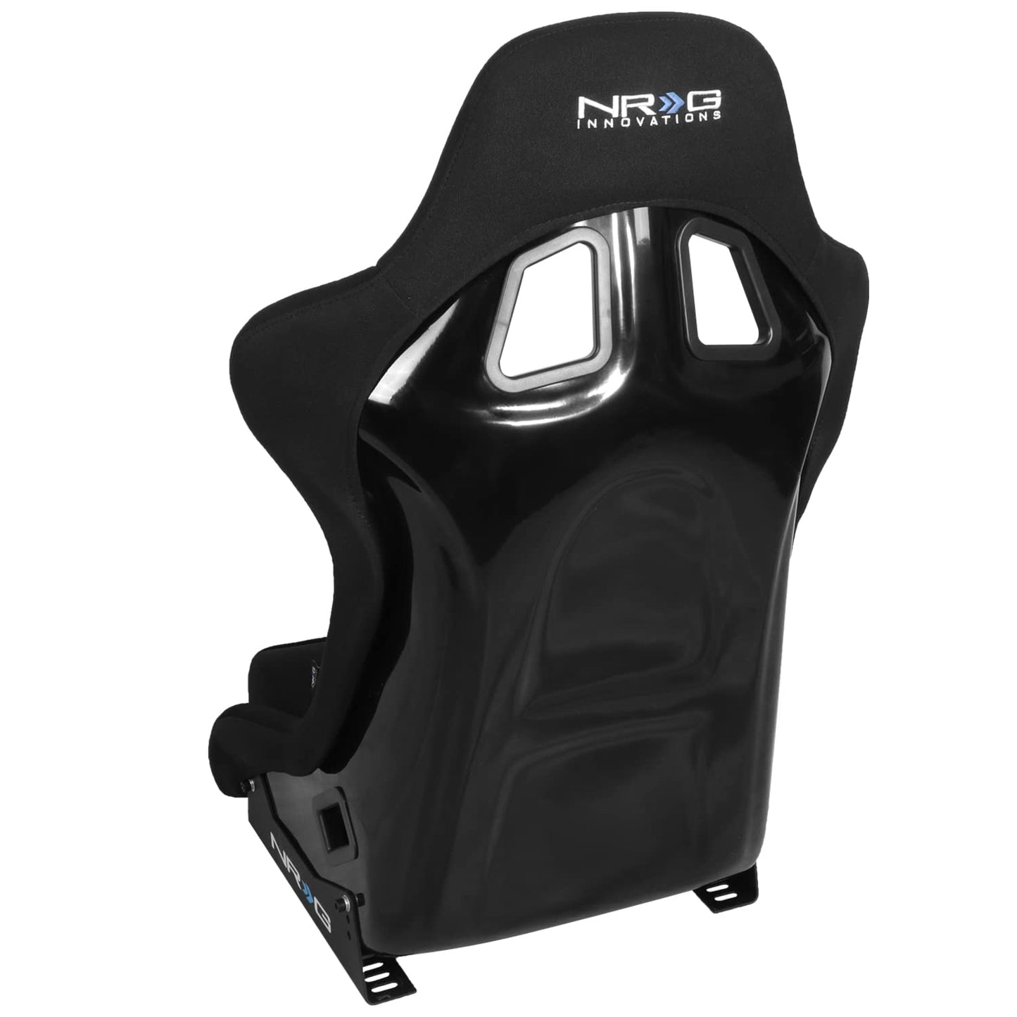 NRG Innovations NRG-FRP-310E Fiber Glass Fixed Back Bucket Racing Seat (Medium), 4 pt Harness Compatibility, Black Seat Cover, 20"W X 18.5" D X 36" H