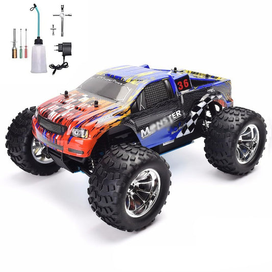 STEDMZ 1/10 Nitro RC Truck for Adult RTR 80KM/H Fast Nitro Gas Power Car High Speed Off Road Climbing Vehicle Gas-Engine 4WD Remote Control Truck Hobby Racing, Oil-Powered Short Course Rally Crawler