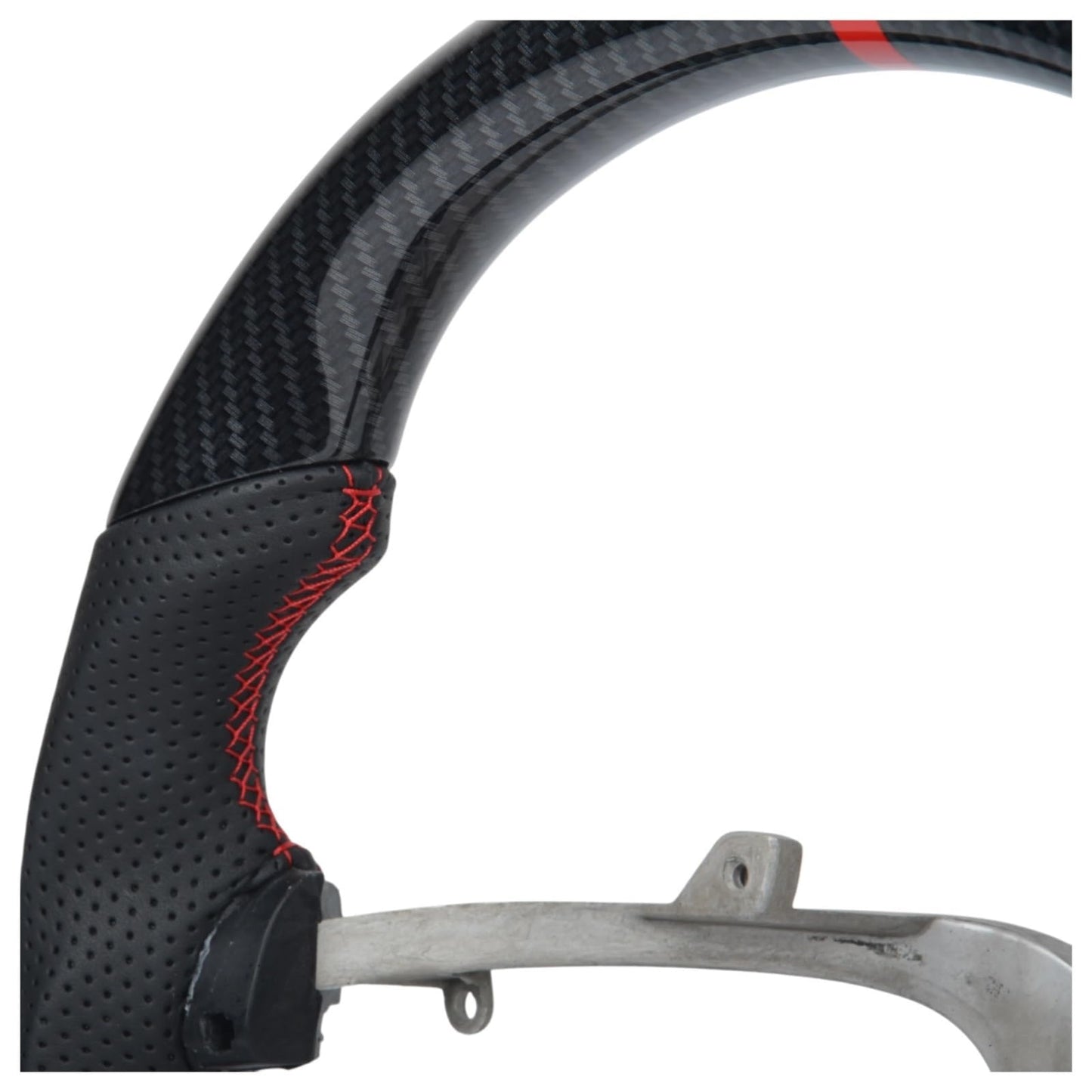 Hydro Dip Carbon Fiber Perforated Leather Steering Wheel Compatible For Chevrolet Silverado 2017-2023 Suburban 2007-2013 Tahoe 2007-2013