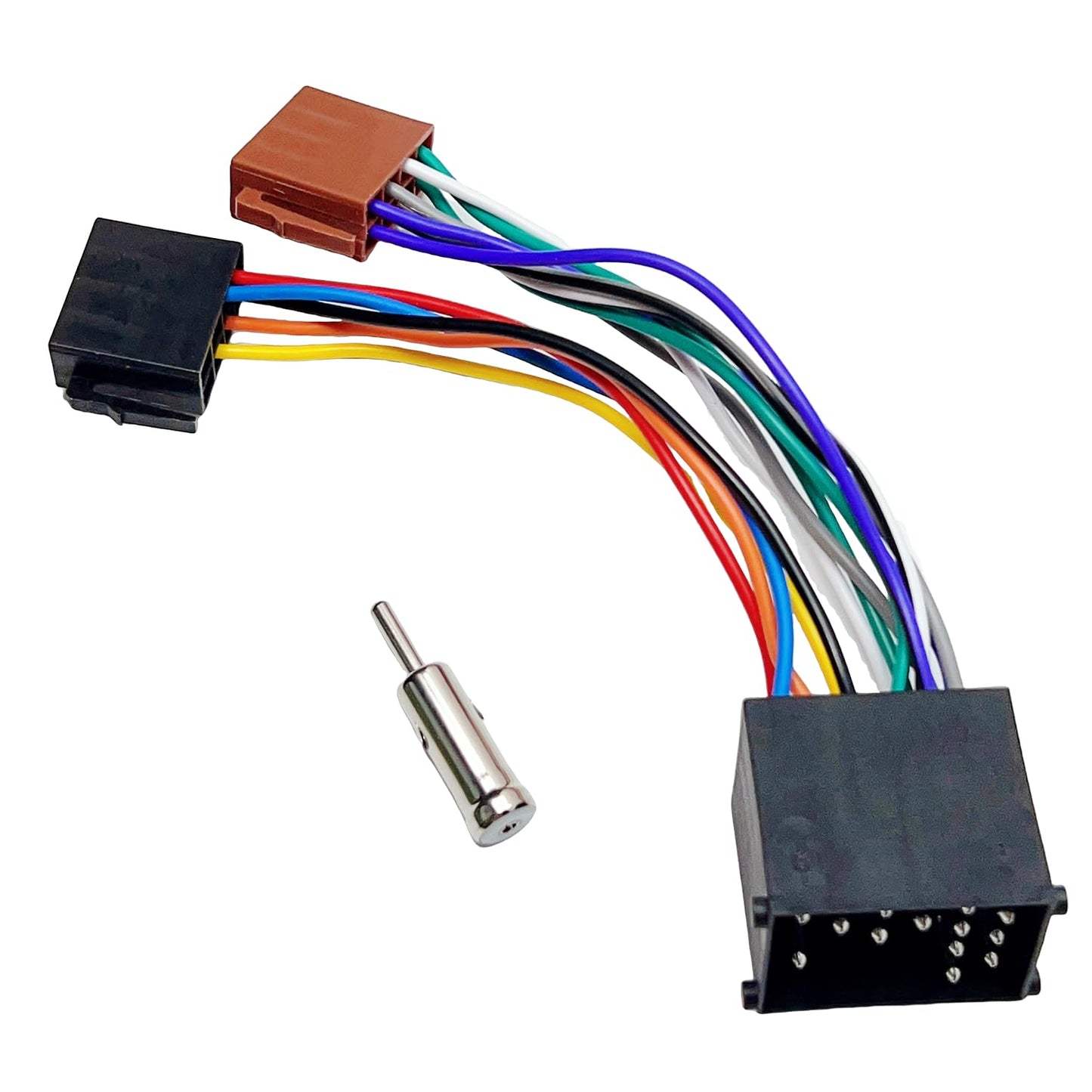 16Pin Aftermarket Stereo Wiring Harness for BMW 3 E30 E36 E46 E34 5 E39 Land Rover with Antenna Connector, 16-Pin Android Car Stereo Harness Adapter ISO Car Radio Stereo Wiring Harness Install Kit