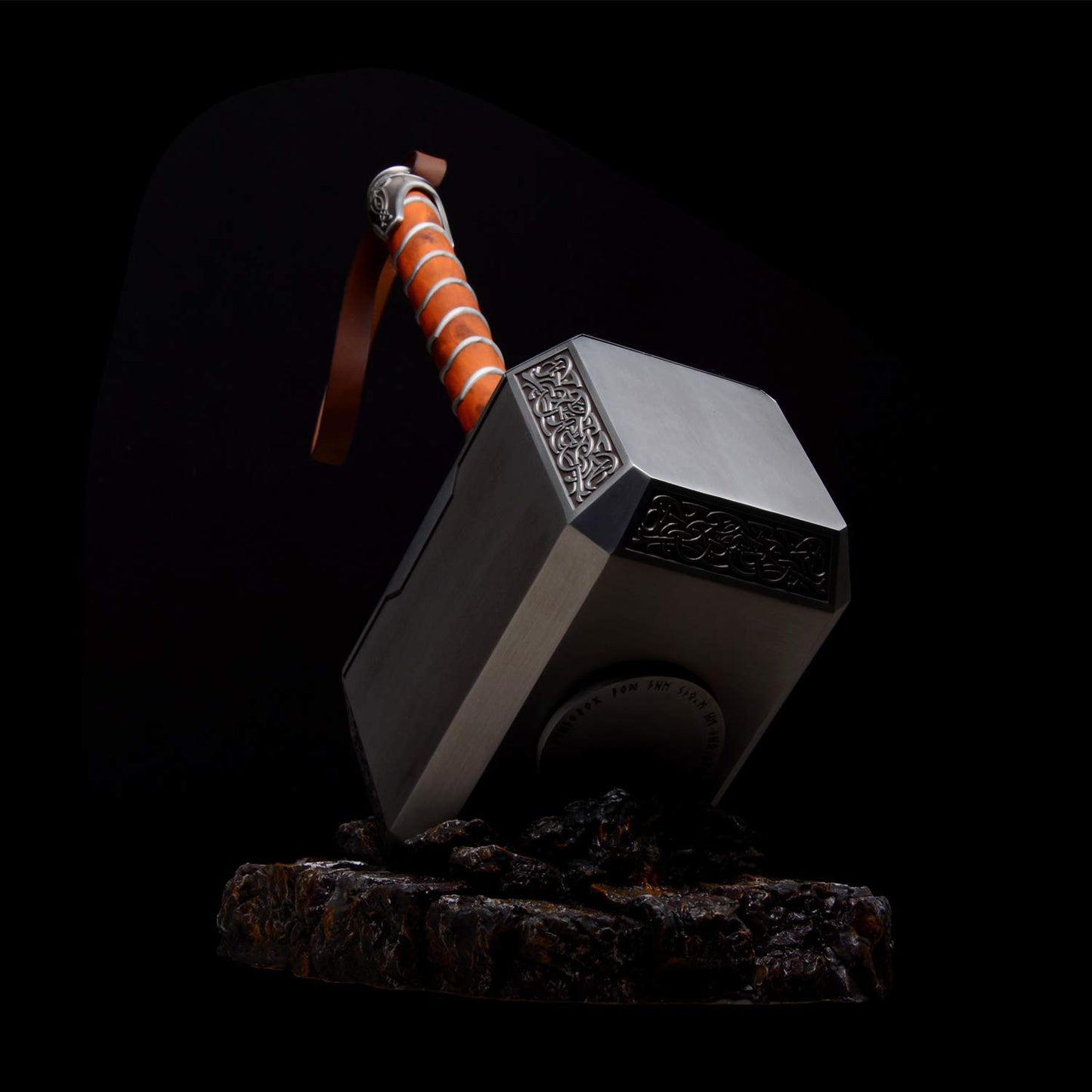 Sword Valley Thor's Hammer With Base - Nordic Myth Metal War Hammer - 44.5cm/17.5" - Cosplay Props Available For Collection - The Dark World Lightning Strike Hammer