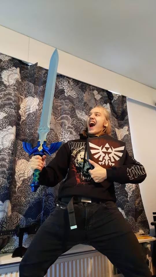 Legend of Z Master Sword Full Size Metal Replica BOTW Ocarina of Time Breath of The Wild Kingdom Tears DMAR Metal 2.0 Replica