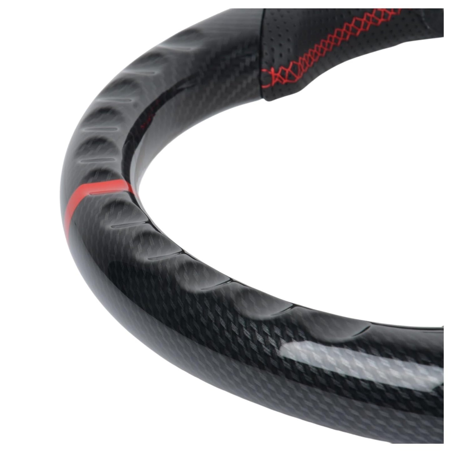 Hydro Dip Carbon Fiber Perforated Leather Steering Wheel Compatible For Chevrolet Silverado 2017-2023 Suburban 2007-2013 Tahoe 2007-2013