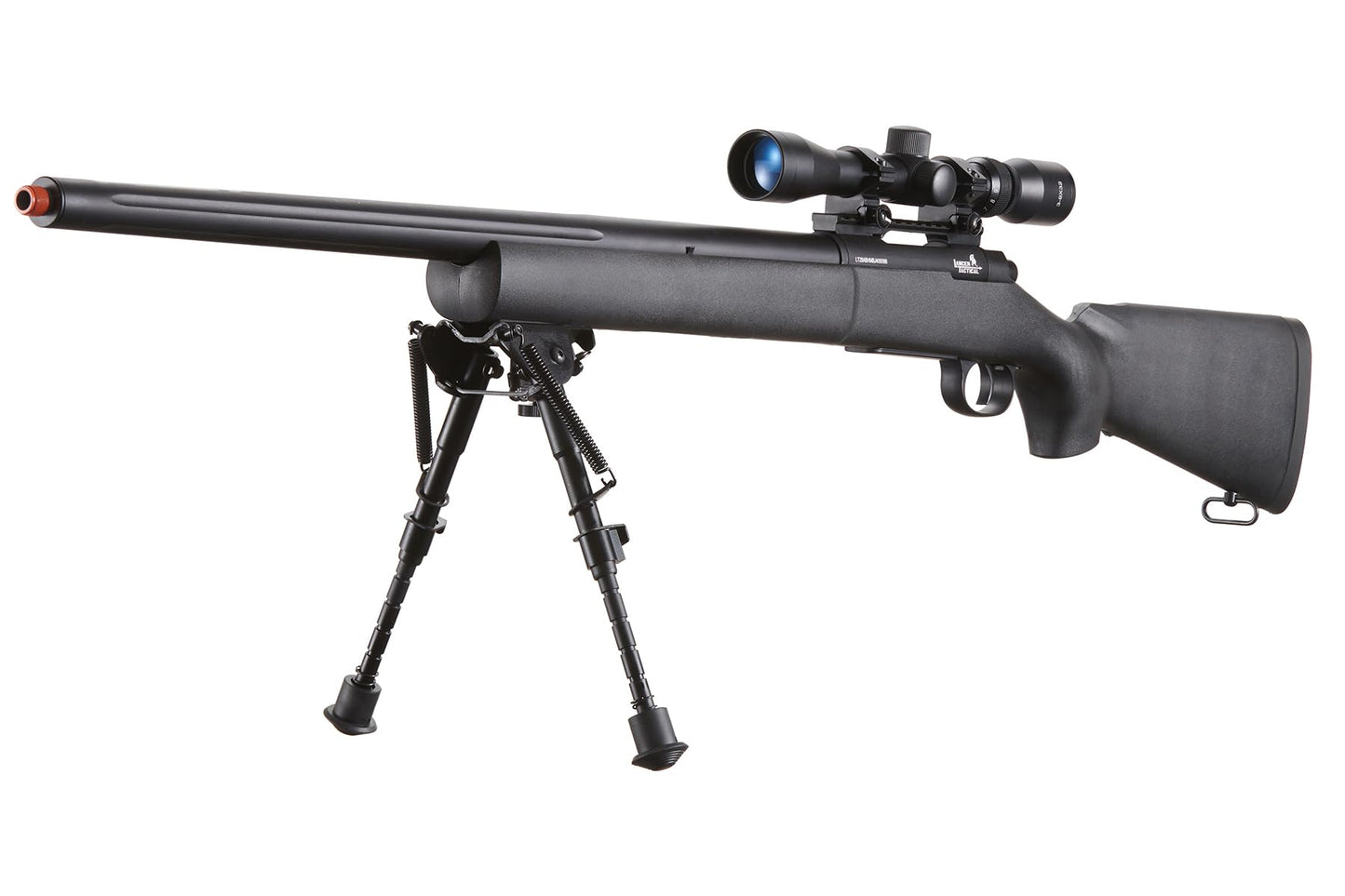 Lancer Tactical M24 Bolt Action Spring Powered Sniper Airsoft Rifle Up to 500 FPS (Threaded) / Black