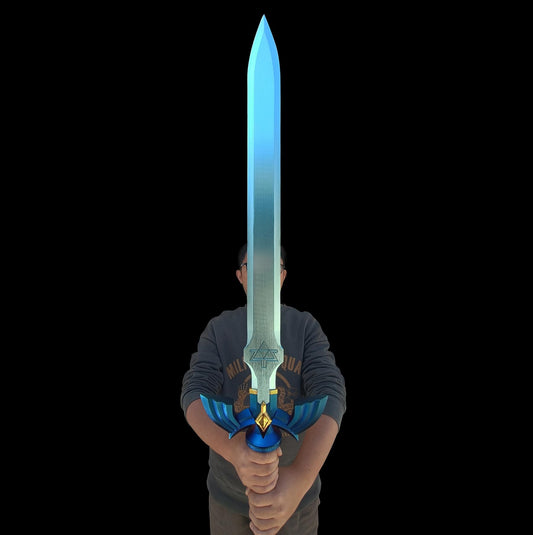 2024 The Kingdom Master Real Sword, 2.0 Edition Metal Skyward Hero’s Swords Full Size Weapon Props Blue