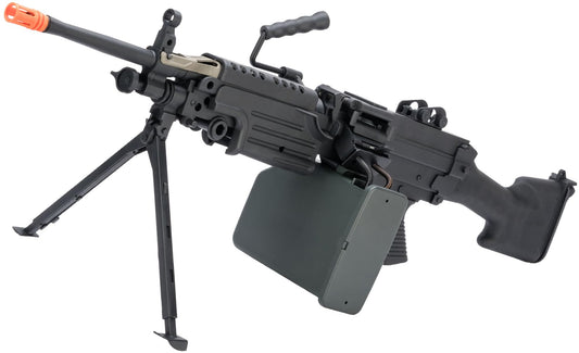 Evike Airsoft - A&K/Cybergun FN Licensed Middleweight M249 Minimi Airsoft Saw (Model: MK II/Black)