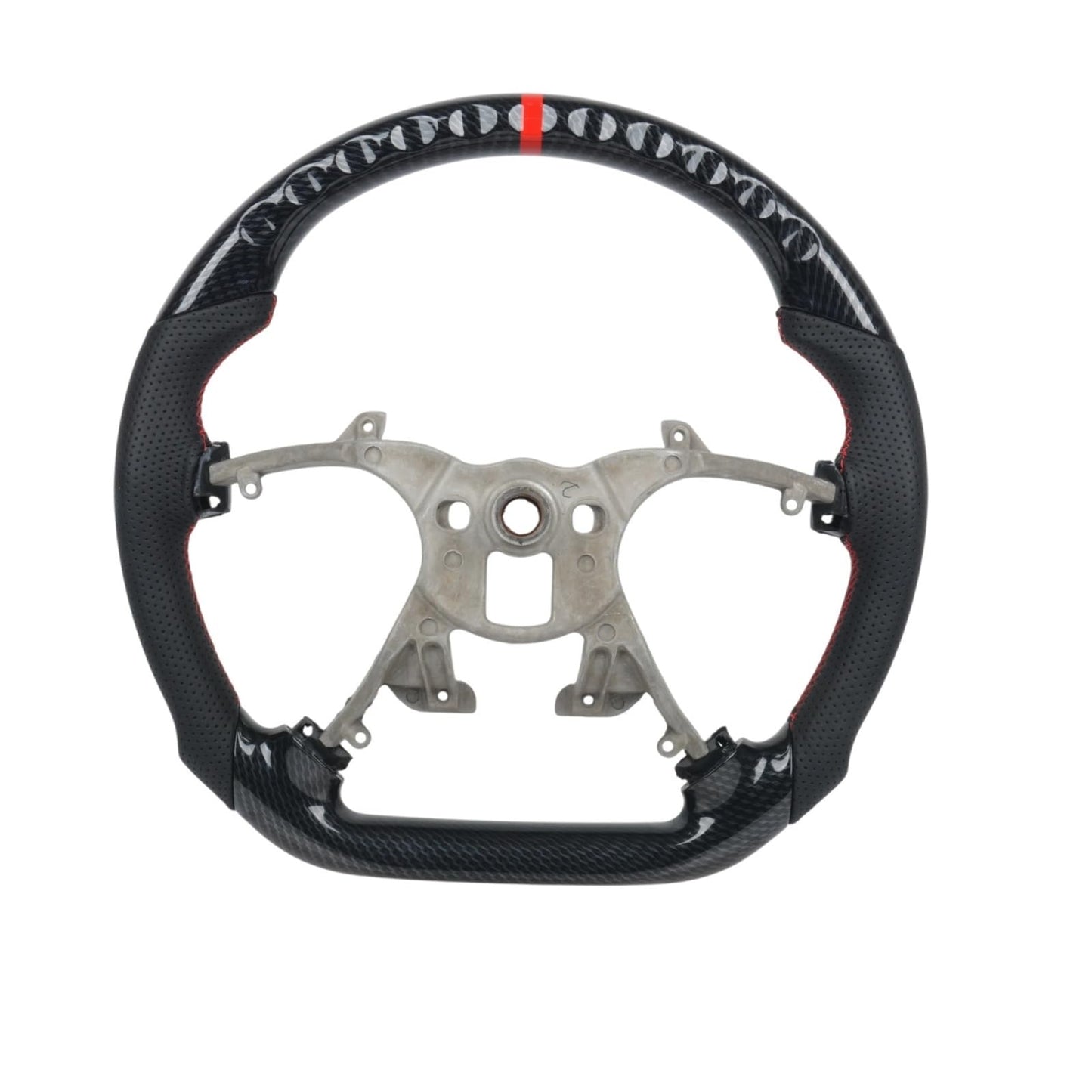 Hydro Dip Carbon Fiber Perforated Leather Steering Wheel Compatible For Chevrolet Silverado 2017-2023 Suburban 2007-2013 Tahoe 2007-2013