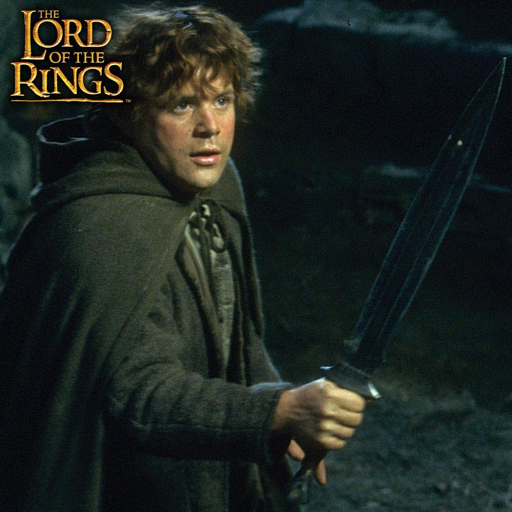 United Cutlery Lord of The Rings Replica Sword | Officially Licensed | 15 1/2" Stainless Steel Blade | Cast Metal Guard and Pommel | Display Plaque | Overall 23 1/2"