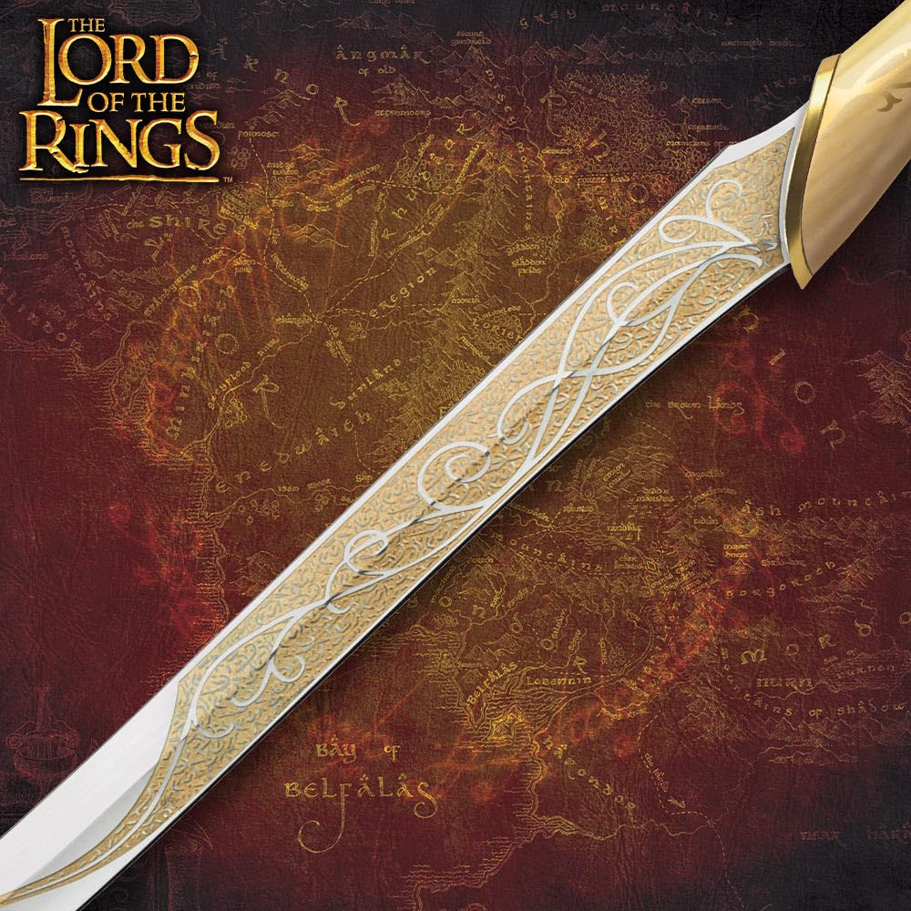 United Cutlery Lord of the Rings Legolas Greenleaf Knives Set | Officially Licensed LOTR Replica | Display Plaque & Certificate of Authenticity