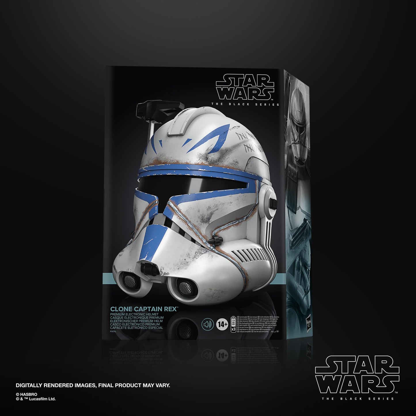 STAR WARS The Black Series Clone Captain Rex Premium Electronic Helmet, Ahsoka Adult Roleplay Item, Ages 14 and Up