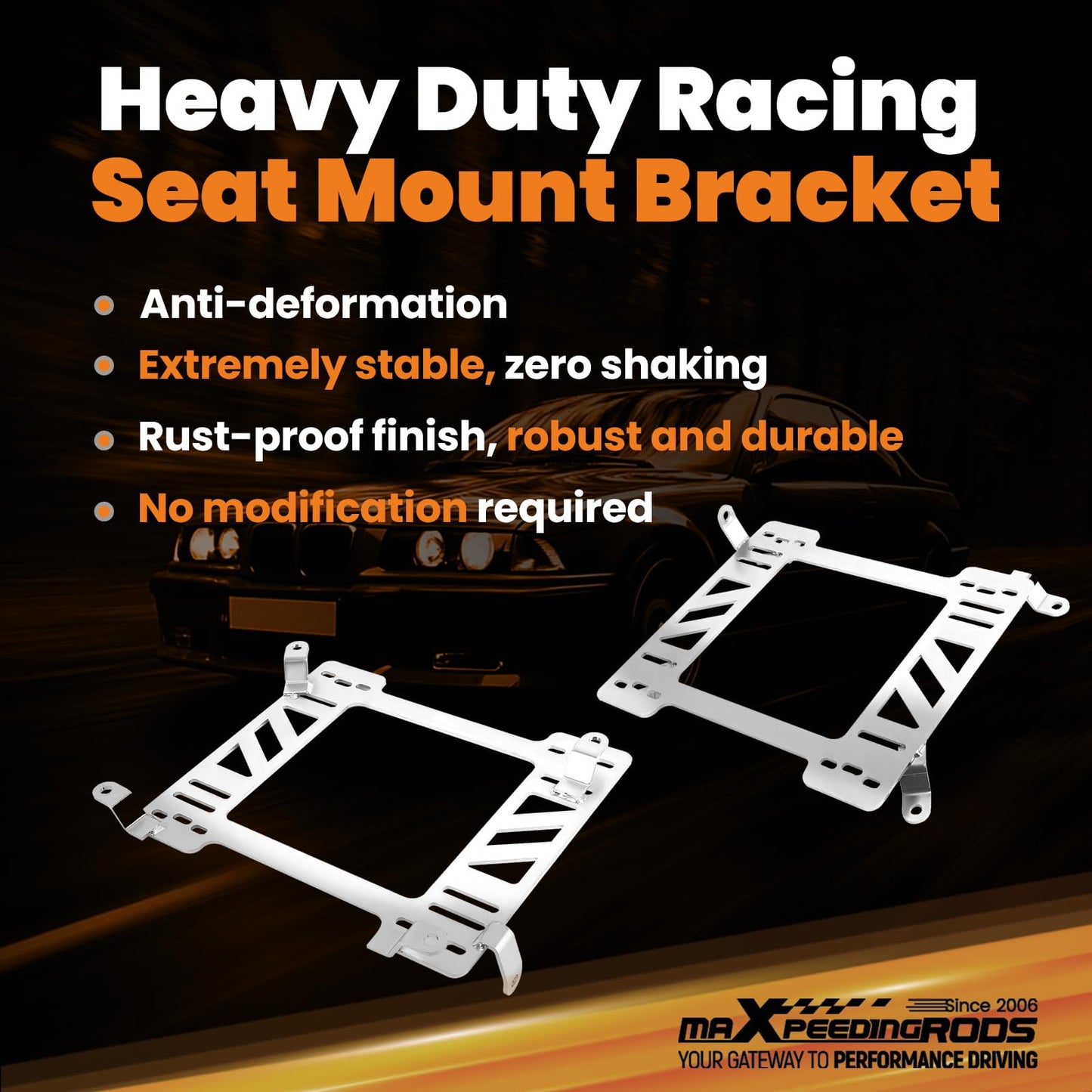 Maxpeedingrods Heavy Duty Racing Seat Mount Bracket for BMW 3 Series E36 Coupe 1992-1999 Left Right