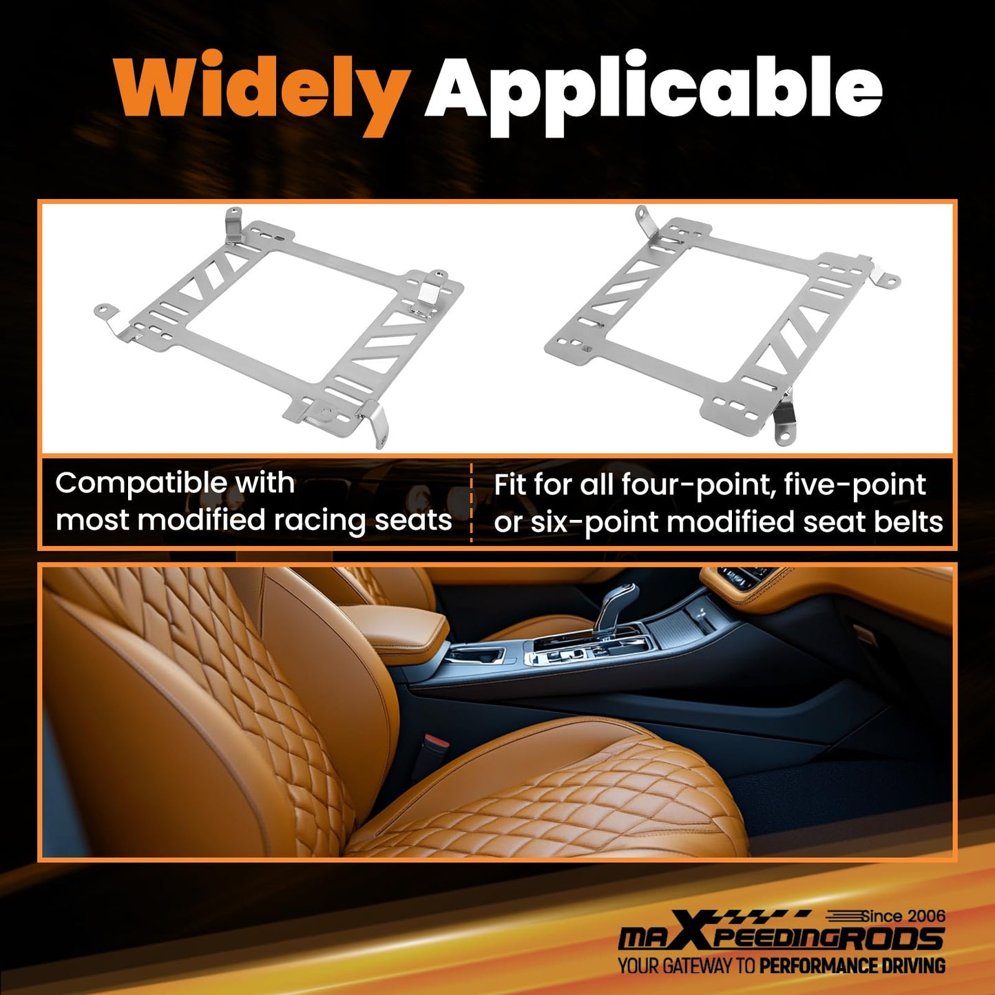 Maxpeedingrods Heavy Duty Racing Seat Mount Bracket for BMW 3 Series E36 Coupe 1992-1999 Left Right