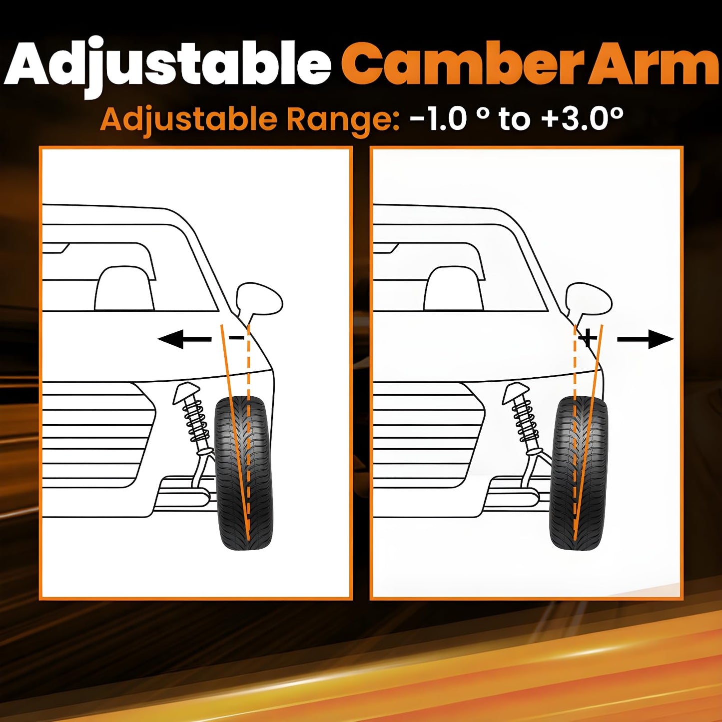 maXpeedingrods Rear Lower Adjustable Camber Arms for BMW E36 E46 3-Series E83 X3 E85 E86 E89 Z4 - Black