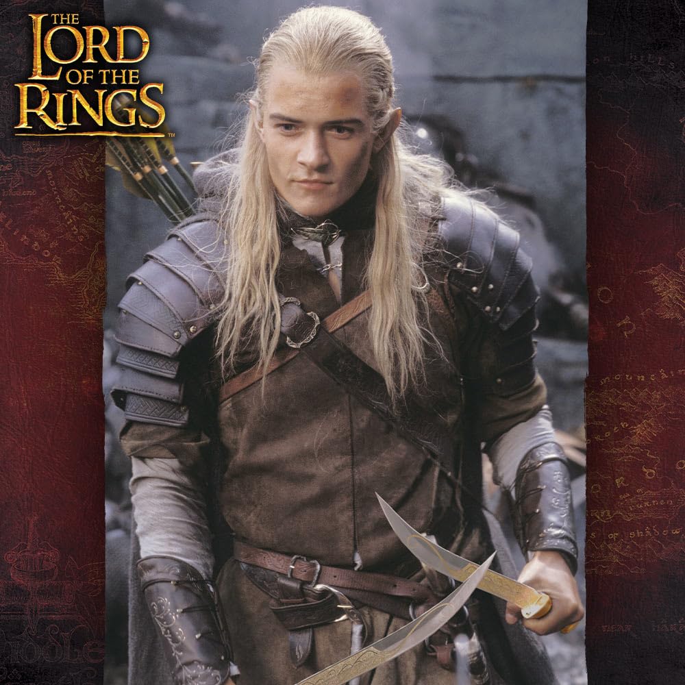 United Cutlery Lord of the Rings Legolas Greenleaf Knives Set | Officially Licensed LOTR Replica | Display Plaque & Certificate of Authenticity