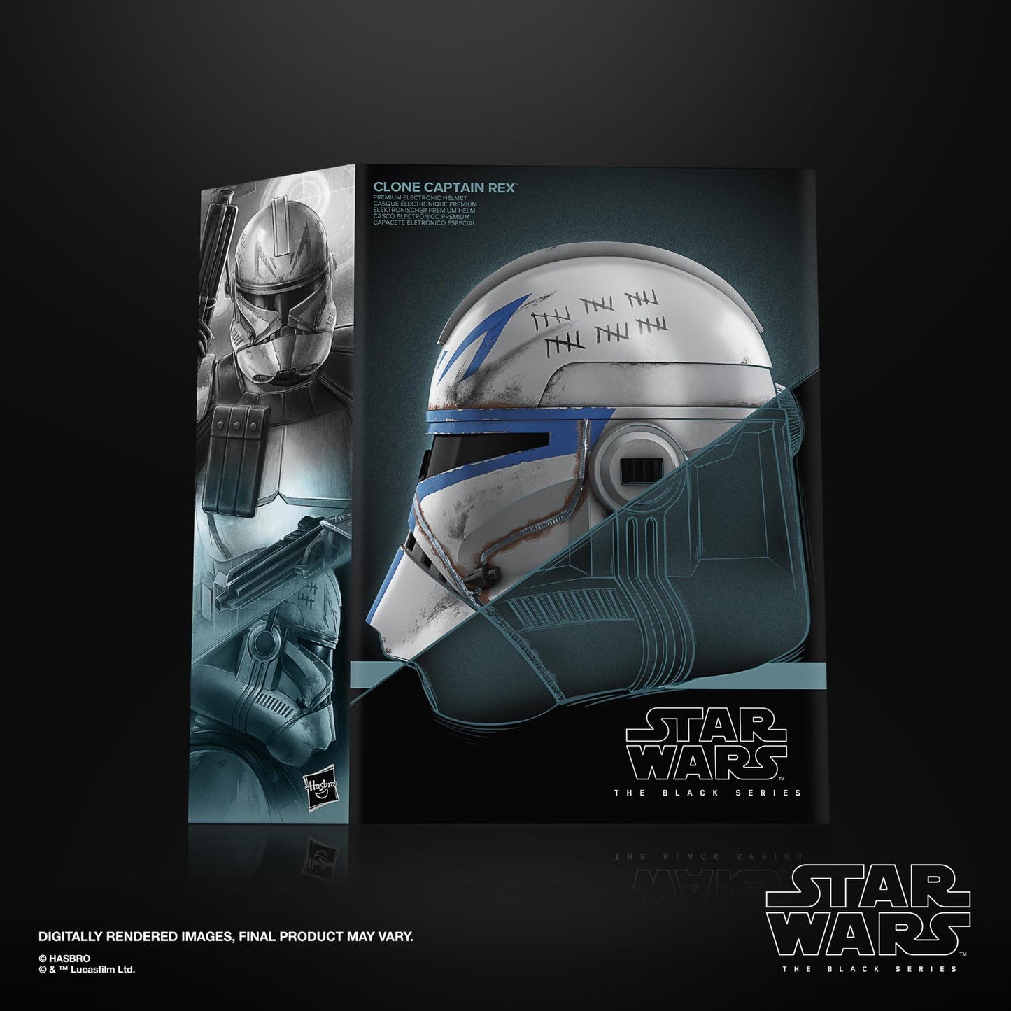 STAR WARS The Black Series Clone Captain Rex Premium Electronic Helmet, Ahsoka Adult Roleplay Item, Ages 14 and Up
