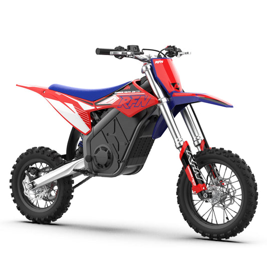 RFN Warrior Youth SX-E2 Electric Dirt Bike for Age 13+, 2000W Peak Motor,31 MPH Top Speed, 3-Speed Modes, 48V 15AH,19 Miles Range,12"/10" F/R Wheels, Dirt Bike with Dual Hydraulic Disc Brakes.
