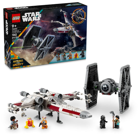 LEGO Star Wars TIE Fighter & X-Wing Mash-Up Building Set - Star Wars Toys for Boys & Girls, Ages 9+ - Imaginative, Creative Play - Use for Display or Pretend Play - Gift for Fan's Birthday - 75393