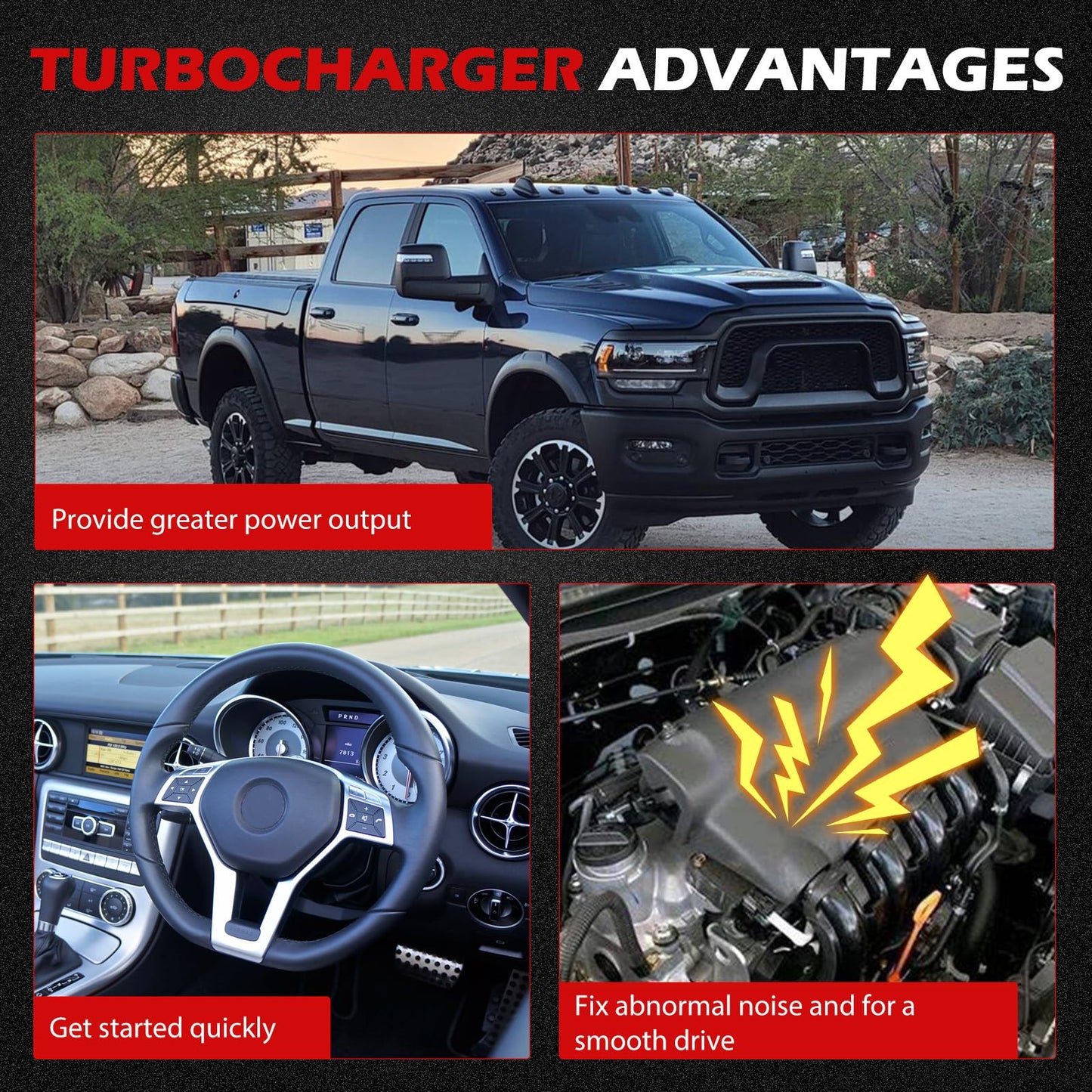 Autodevil T76 Universal Turbo Turbocharger with Flange T4, Turbo Charger Compatible with AR.96 600-1000HP Boost for V8 Cars for Above 3.5L Engines