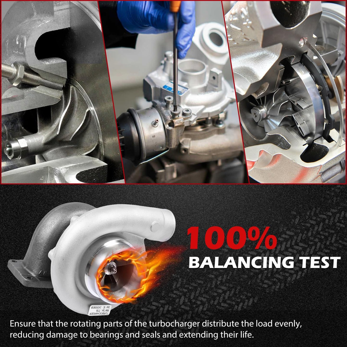 Autodevil T76 Universal Turbo Turbocharger with Flange T4, Turbo Charger Compatible with AR.96 600-1000HP Boost for V8 Cars for Above 3.5L Engines